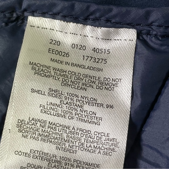 Columbia Powder Pass Hooded Jacket Light Puffer Water Resistant Men XL Coat Blue - Picture 10 of 15